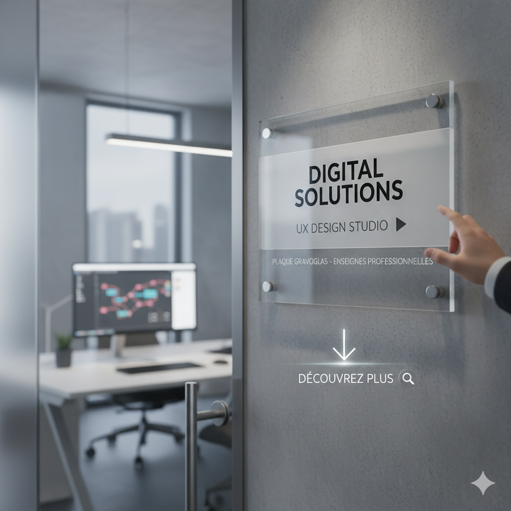 Plaque Gravoglas : modernité, résistance et personnalisation pour vos enseignes professionnelles Plaque Gravoglas : modernité, résistance et personnalisation pour vos enseignes professionnelles